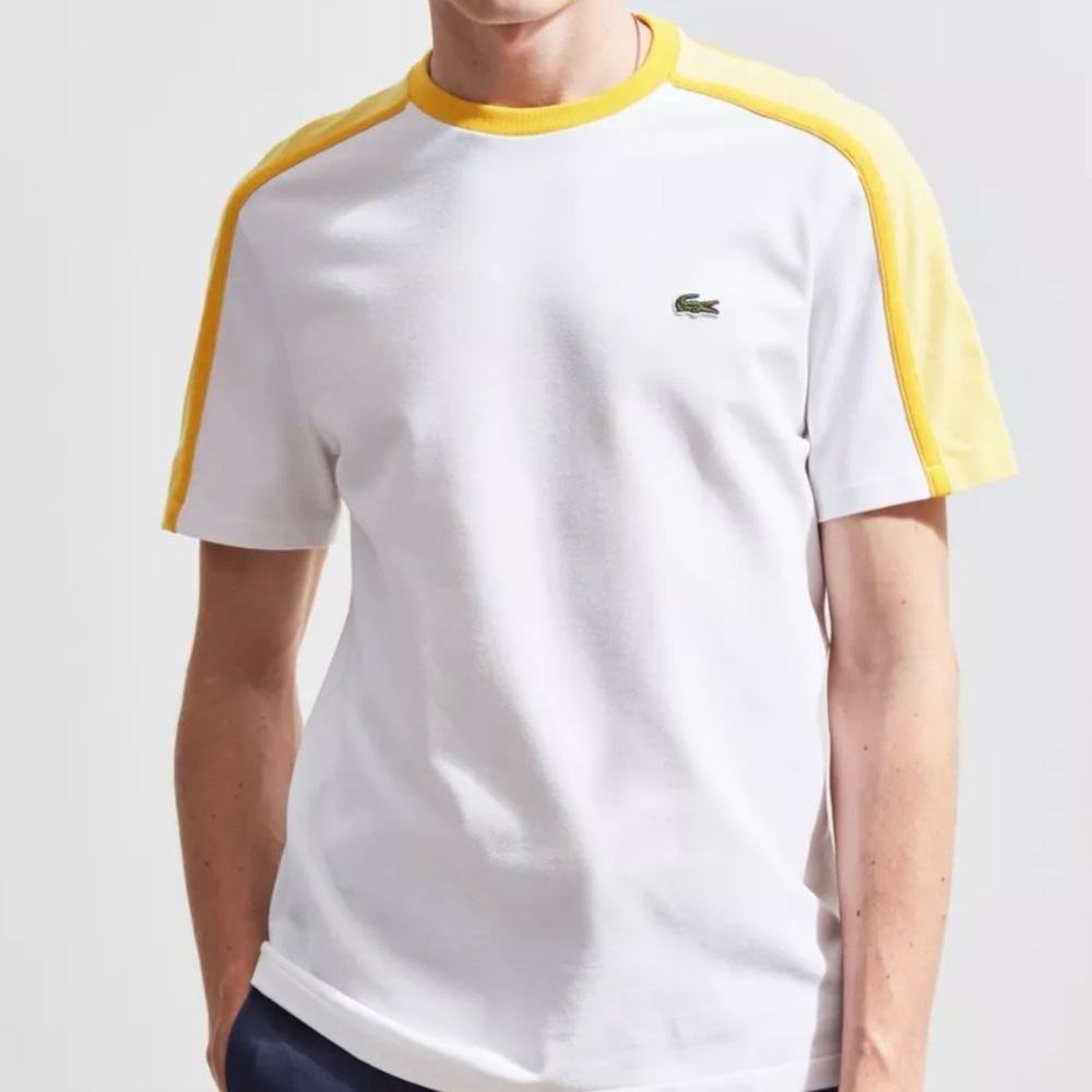 Lacoste Men's Shoulder Blocked Pique Tee Made in France